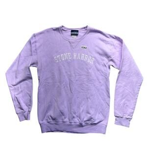 Breezin' Up Stone Harbor Sweatshirt Women's Size Small Purple Crewneck.